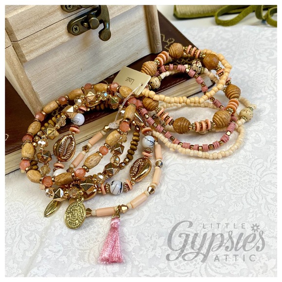 TEN Layer Stacked Beaded Bracelets - Picture 4 of 7